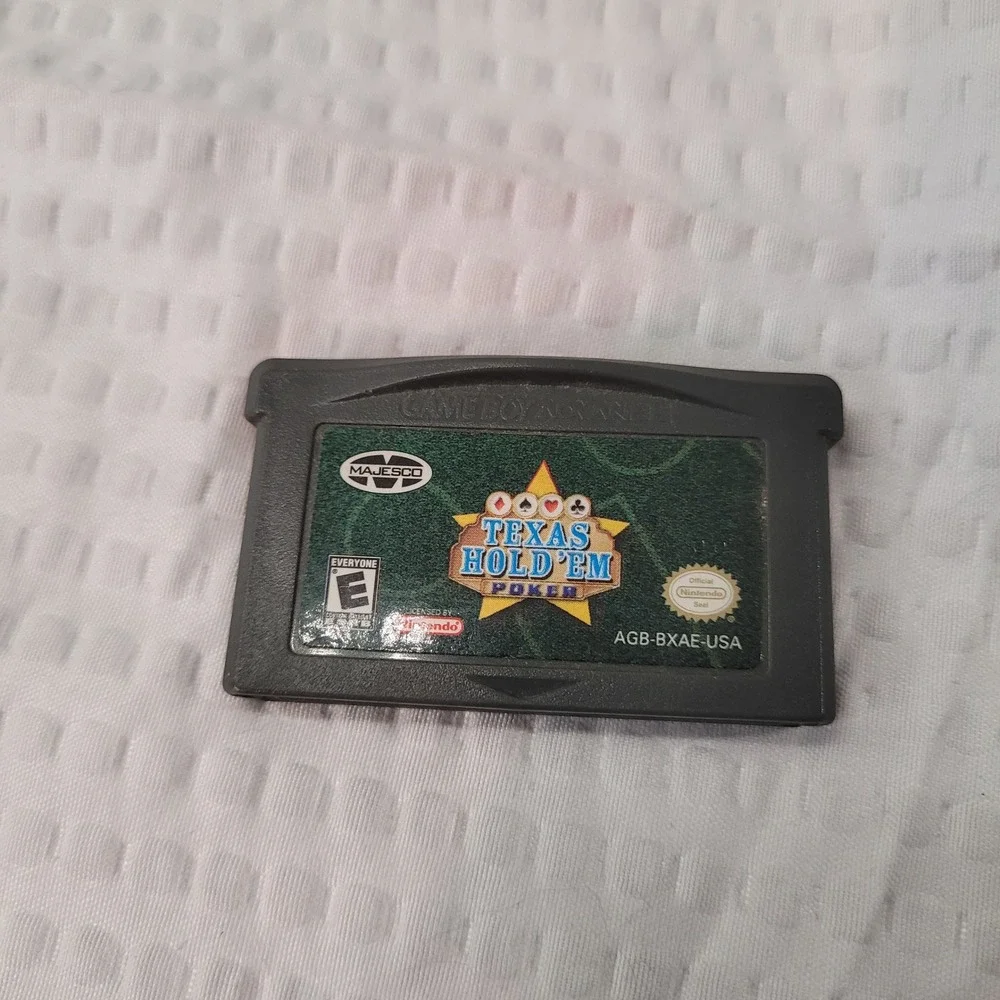 Texas Hold 'Em Poker Nintendo Game Boy Advance GBA Majesco AGB-BXAE-USA Cartridg